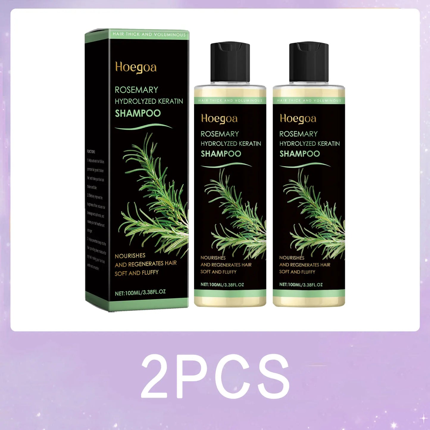 Organic Rosemary Hair Growth Shampoo Thickening Hydrolyzed Keratin Dry Frizzy Damaged Repair Moisturizing Scalp Cleaning Shampoo