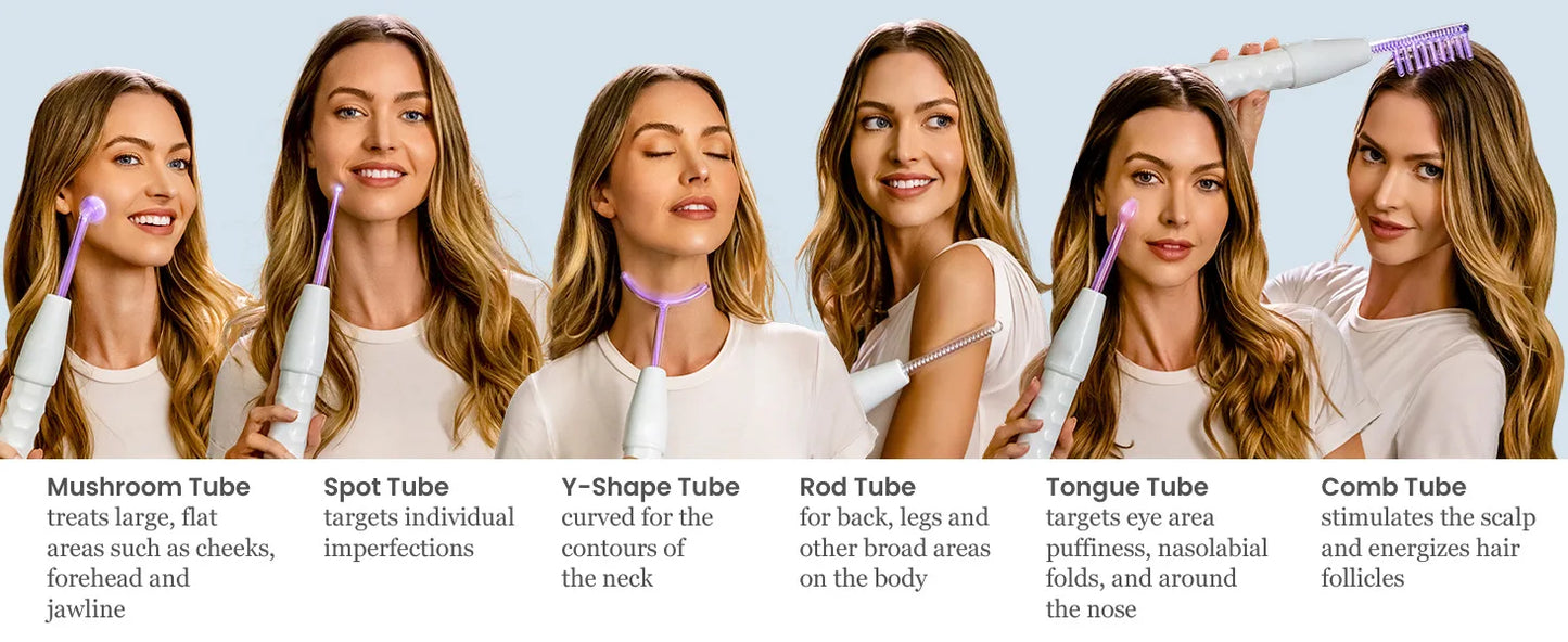 Professional High Frequency Facial Machine Electrotherapy Wand Glass Neon Argon Wands Remove wrinkles Inflammation Acne Skin