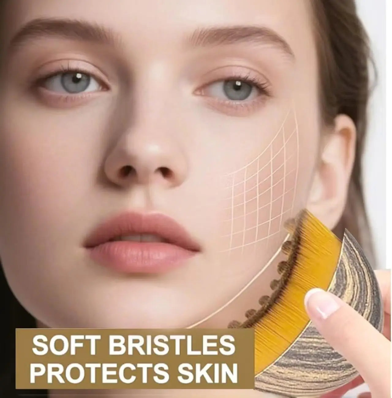 New Lymphatic Contour Care Facial Massage Brush with Storage Box for Facial Stimulating And Contouring