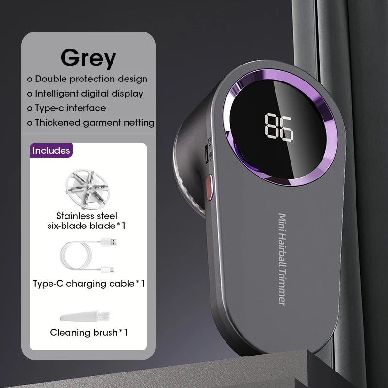 Electric Lint Remover Electric Hairball Sweater Trimmer Type-C USB charging Convenient Smart LED Pellet Cutter Fast Household