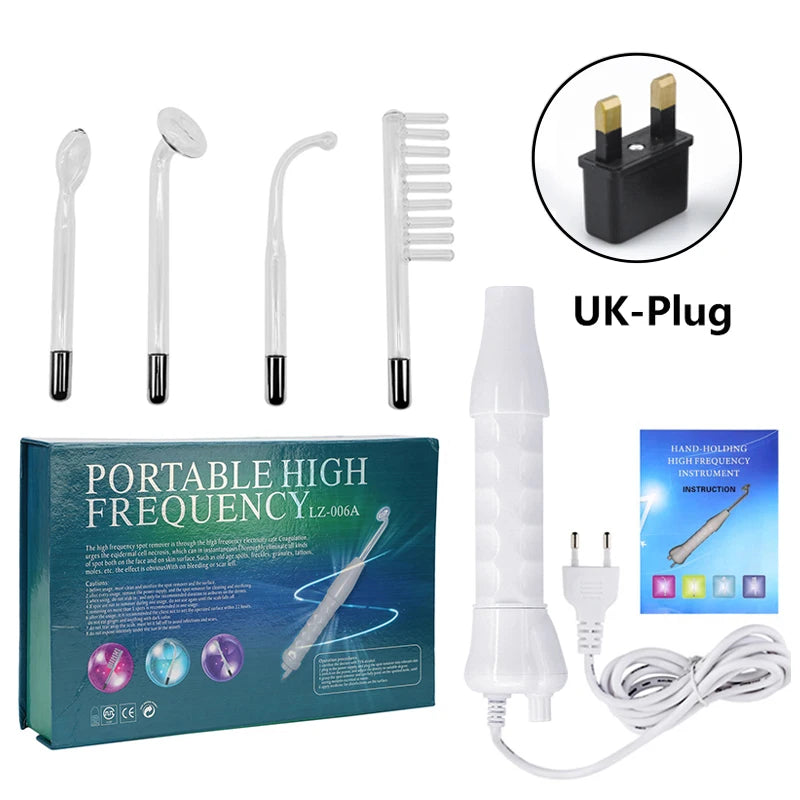 High Frequency Electrotherapy Neon Facial Skin Massage Wand for Acne Skin Rejuvenation Tightening Face Wrinkle Reducing Machine