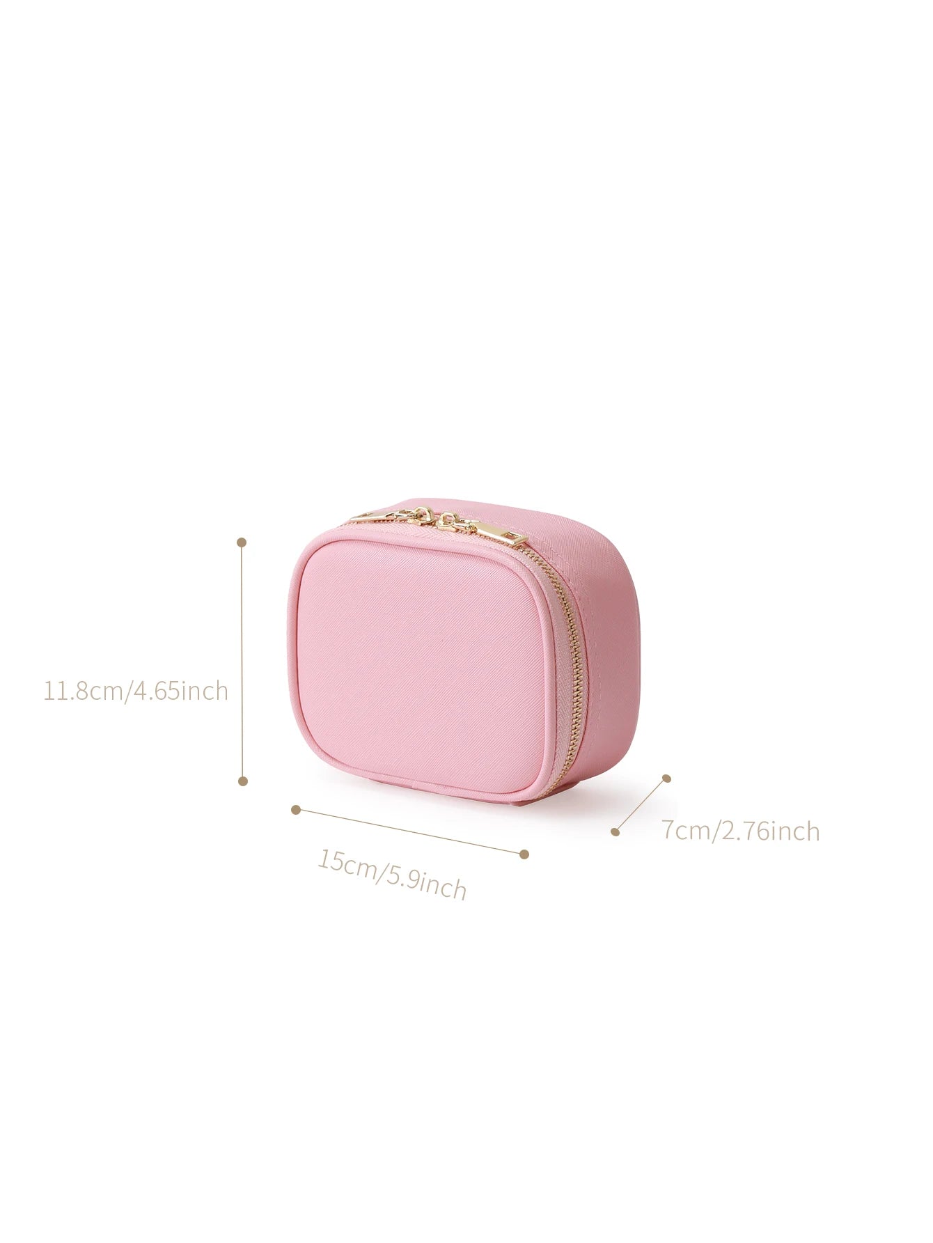 Rechargeable Travel Makeup Bag With LED Mirror, Compact Touch Screen Tabletop Cosmetic Mirror, 3 Colors Light