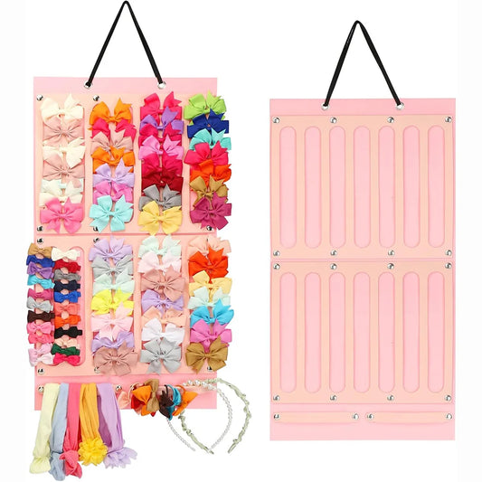 Hair Bows Holder Large Capacity Headband Organizer Wall Hanging Hair Clip Storage Hanger Space Saving Hair Girls Wall Decor